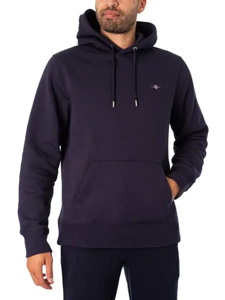 Gant Regular Pullover Hoodie Evening Blue XXL