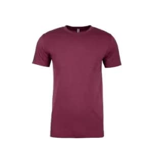 Next Level Adults Unisex Suede Feel Crew Neck T-Shirt (L) (Heather Maroon)