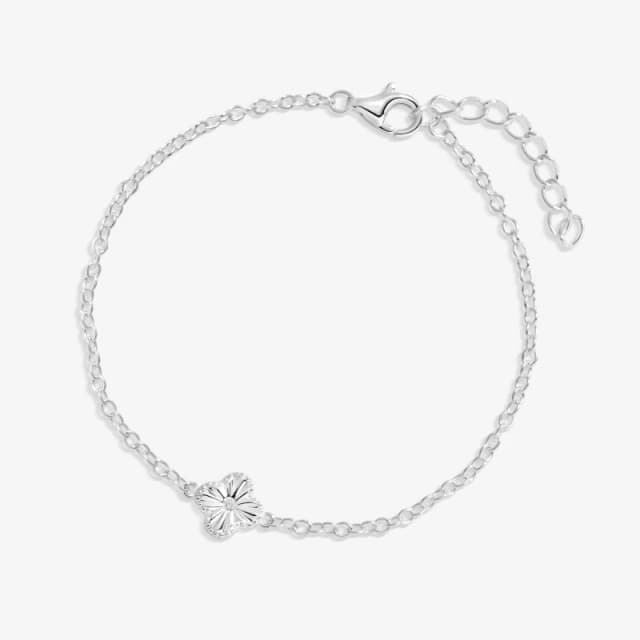 Simply Silver Sterling Silver 925 Polished Clover Bracelet Jewellery Sets One Size Silver 72229411000