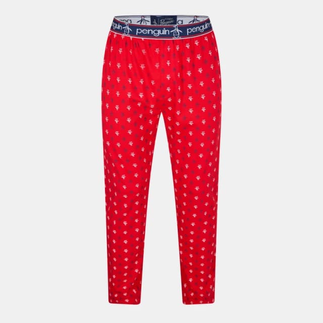 Original Penguin Original Penguin Men Lounge Jersey Red Pyjamas Bottoms Size: Small Red S Male 5056395821244