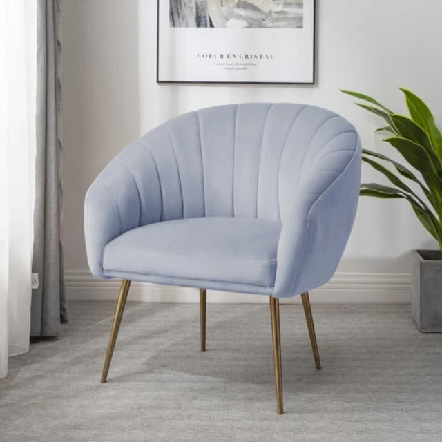 Artemis Home Helena Accent Chair in Light Blue Light Blue Unisex