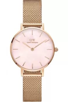 Unisex Daniel Wellington Petite 28 Melrose Rose Gold Mother of Pearl Watch DW00100513
