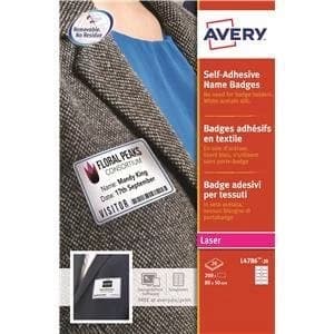 Original Avery L4786 Self Adhesive Name Badge 200 Labels