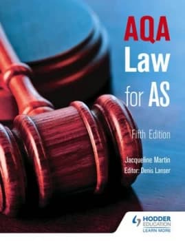 Aqa Law for As by Jacqueline Martin Paperback
