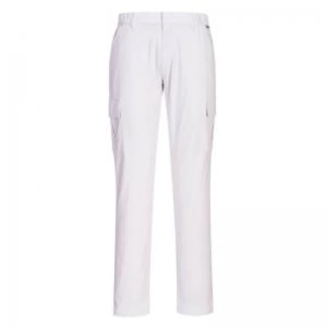 Portwest Stretch Slim Combat Trousers S231WHR30 Colour: White