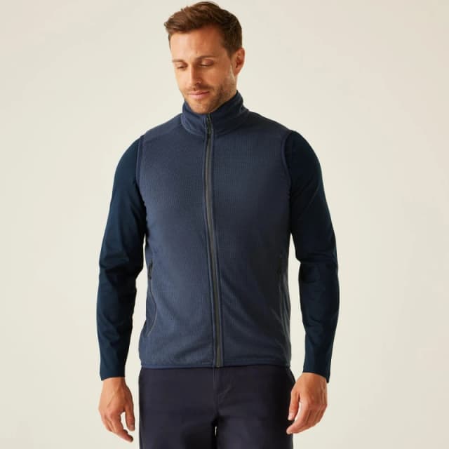 Regatta Mens Navigate Fleece Bodywarmer Navy Seal Grey male S