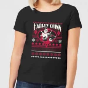 DC Harley Quinn Womens Christmas T-Shirt - Black