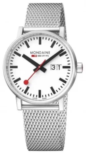 Mondaine Evo2 40mm Sapphire Crystal Stainless Steel Mesh Watch