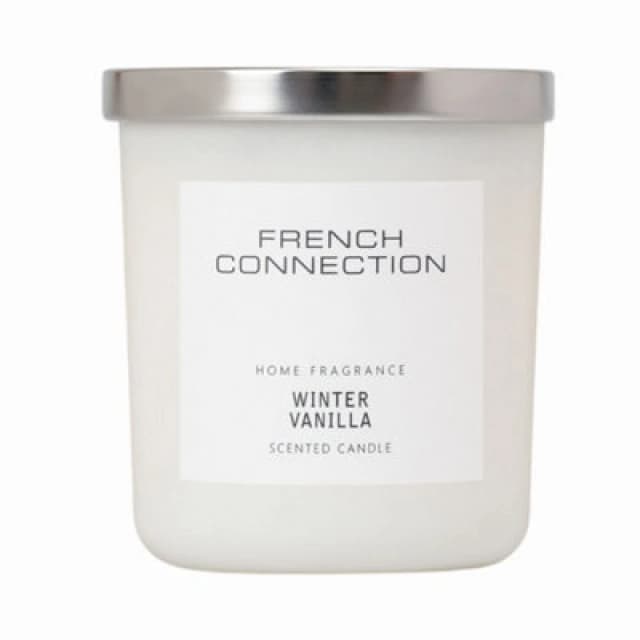 French Connection French Connection Winter Vanilla Scented Candle Luxury Gift in White Size: Medium White Medium Unisex 5056791600795