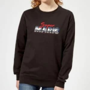 Nintendo Super Mario Original 80s Hero Womens Sweatshirt - Black