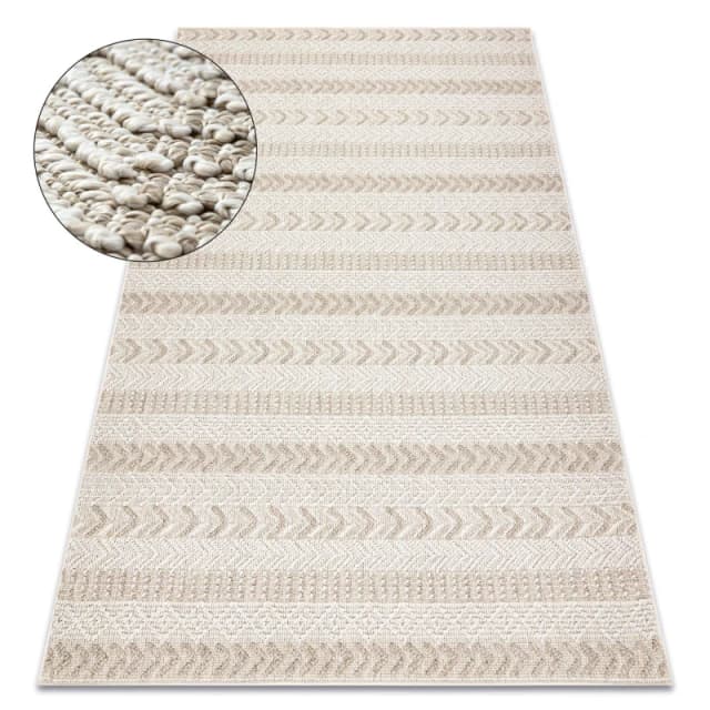 RugsX Carpet Jersey 19243 Beige - Chevron, Structural, Loop Boho 80X150 Cm