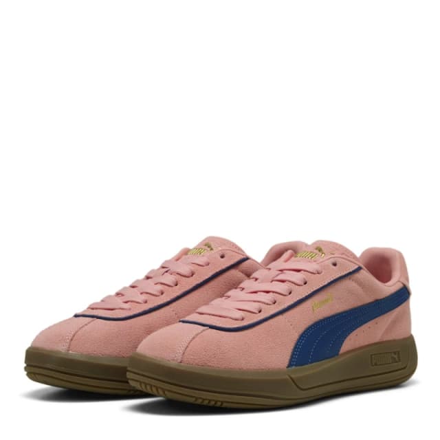 Puma Womens Club Klassika Low-Top Trainers Peach/Blue/Gum female 4 (37)