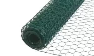 PVC-Coated Galvanised Chicken Wire: 5m x 0.6m x 25mm