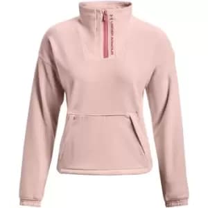 Under Armour Rush Fleece Zip Top Womens - Pink