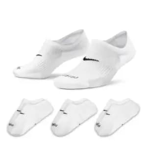 Nike Everyday Plus Cushioned Womens Training Footie Socks (3 Pairs) - White