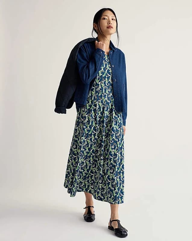 Seasalt Seasalt Cornwall Veronica Dress Blue Multi-Coloured - Seasalt - Size: 16 Blue Multi-Coloured Female 16 ZD37805