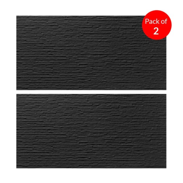 Ener-J Textured Midnight Ridge Stone Sheet Size:1200 X 600 X 4mm (Pack Of 2)