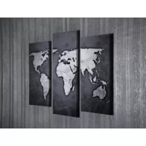 UC89 Multicolor Decorative Canvas Painting (3 Pieces)