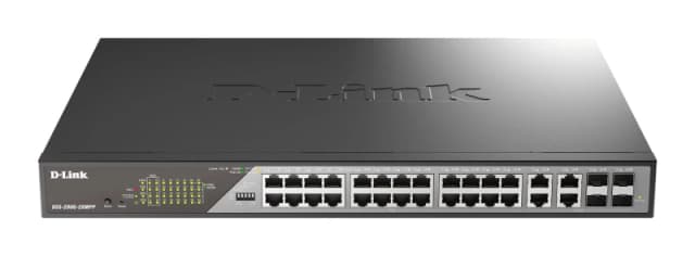 D-Link D-Link DSS-200G-28MPP network switch Managed L2 Gigabit Ethernet (10/100/1000) Power over Ethernet (PoE) 1U Grey DSS-200G-28MPP/E
