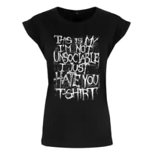 Grindstore Womens/Ladies Im Not Unsociable T-Shirt (M) (Black)