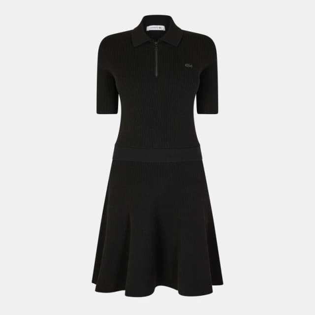 Lacoste Womens Towelling Relaxed Fit Dressing Gown Black female 10 (38)