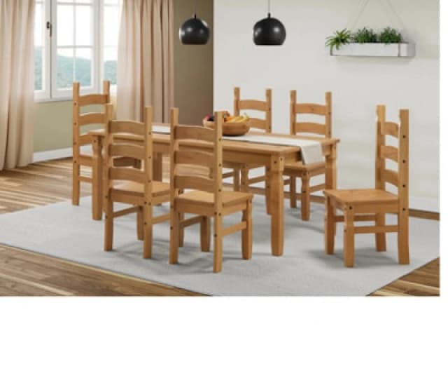 MERCERS FURNITURE Corona 6'0' Table & 6 Chairs 5060335861740