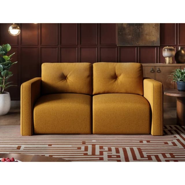 Solace+Co Wilfie 2 Seater Chenille Sofa in Yellow Yellow Unisex