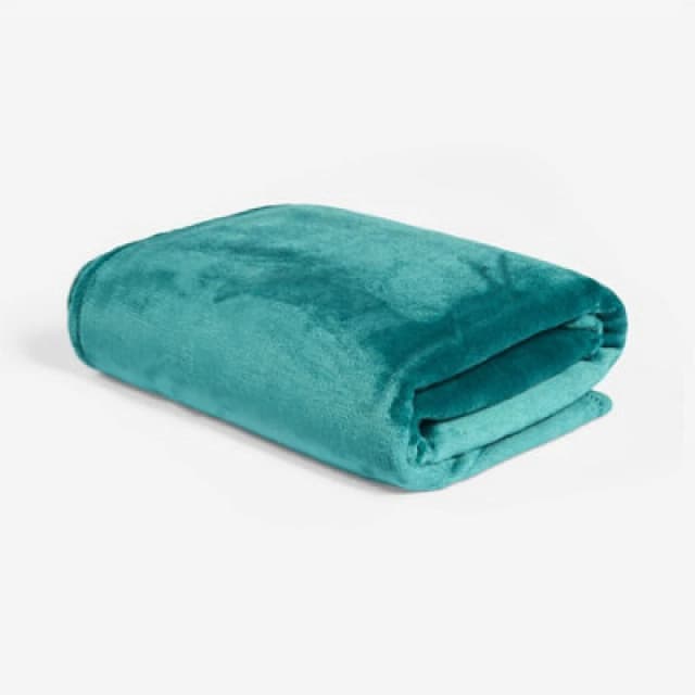 OHS OHS Ultra Soft Flannel Fleece Throw Blanket in Teal Size: 150cm × 200cm Teal 150cm × 200cm Unisex 5027434227112