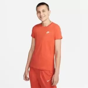 Nike Sportswear Womens Club T-Shirt - Orange