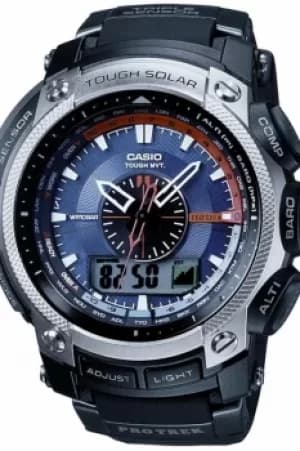 Mens Casio Pro Trek Wave Ceptor Alarm Chronograph Radio Controlled Watch PRW-5000-1ER