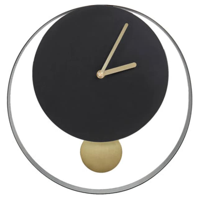 Beliani Wall Clock Magland 30 Cm Metal Black
