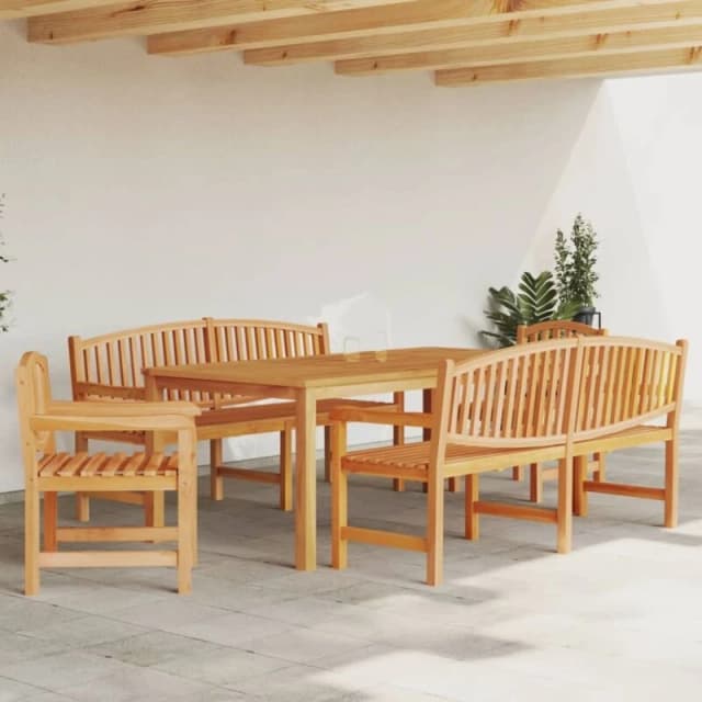 VIDAXL 5 Piece Garden Dining Set Solid Wood Teak Vidaxl 8721012207868