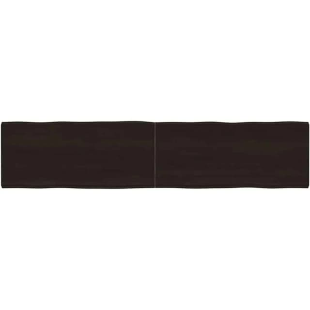 Vidaxl Table Top Dark Brown 180X40X(2-4) Cm Treated Solid Wood Live Edge, Brown 364040