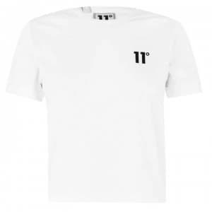 11 Degrees Core Cropped T Shirt - White