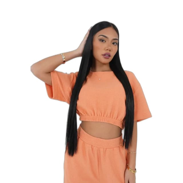 Sixth June Womens T-Shirt Sixth June Waffle Orange Female S