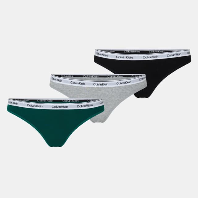 Calvin Klein 3 Pack Thongs Thong Briefs 12 (M) Multi 42404470390