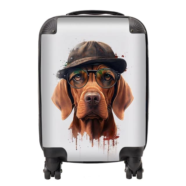 Warren Reed Designer Hungarian Vizsla Dog Splashart Suitcase - Large