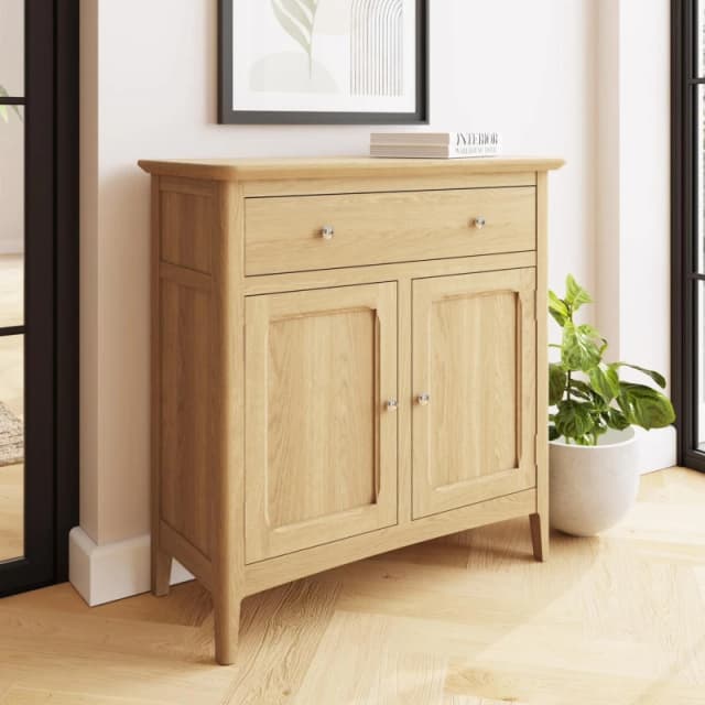 FWStyle FWStyle 2 Door 1 Drawer Ready Assembled Ash Sideboard in Brown Brown One Size Unisex 5056413129444