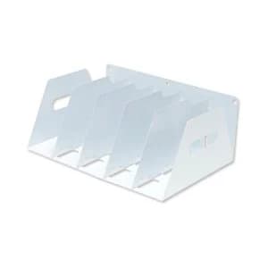 Lever Arch Filing Rack Portable Rigid Metal W425xD300xH160mm Dove White
