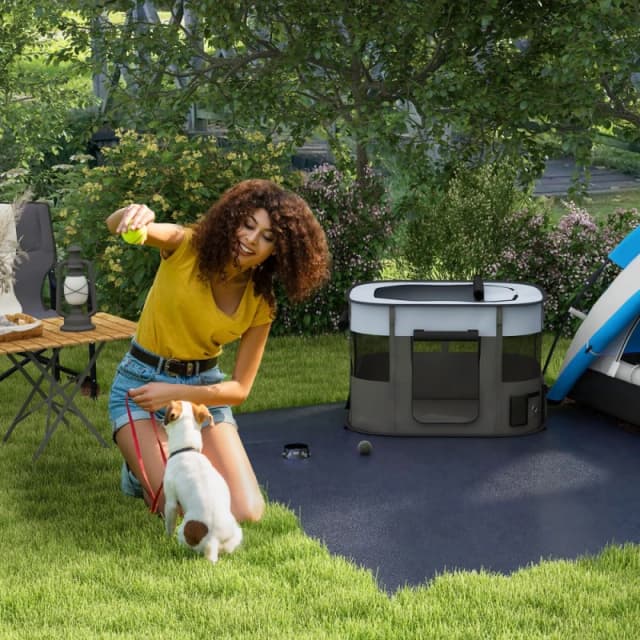 PawHut Portable Dog Pen for Puppies, Rabbits, Kittens, Guinea Pigs l - Pawhut 5056725529369