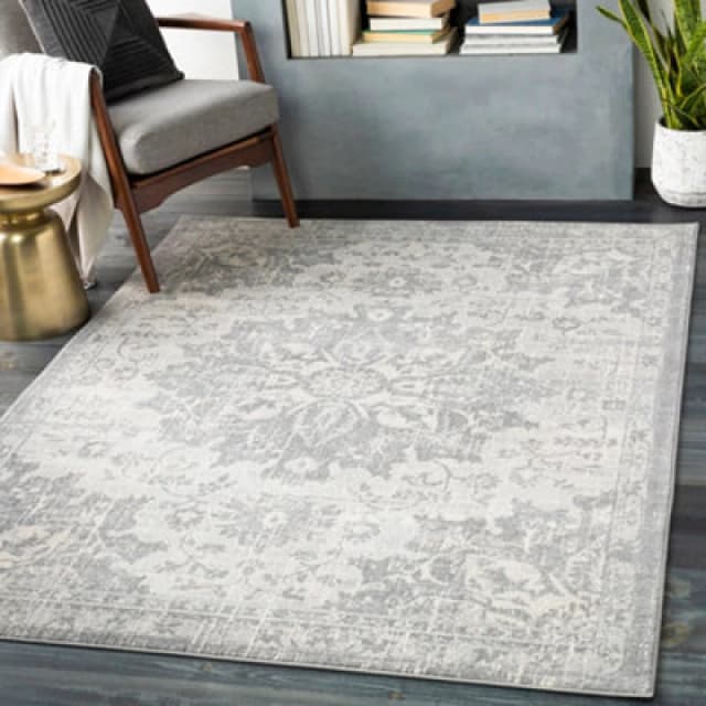Livabliss Vintage Oriental Boho Medium Grey Sage Area Rug 140 X 200 Cm - Easy Care, Non Shedding, Ideal For Living Room & Bedroom