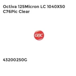 Octiva 125Micron LC 1040X50 C76Pic Clear