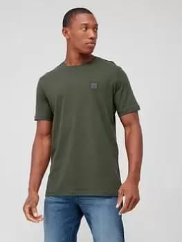 BOSS Tales Small Logo T-Shirt - Dark Green, Dark Green, Size 2XL, Men