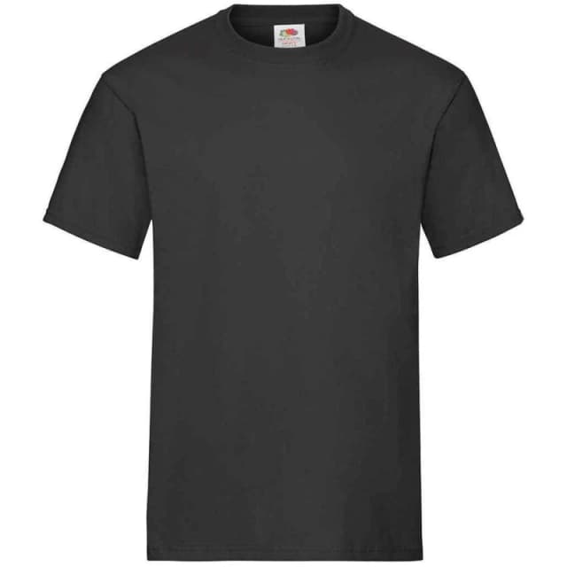 Fruit Of The Loom Fruit of the Loom Men Heavy Cotton T-Shirt in Black Size: Small Black S Male 5063470449743