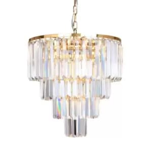 Amedeo Pendant Ceiling Light, Gold, Glass, 5x E14