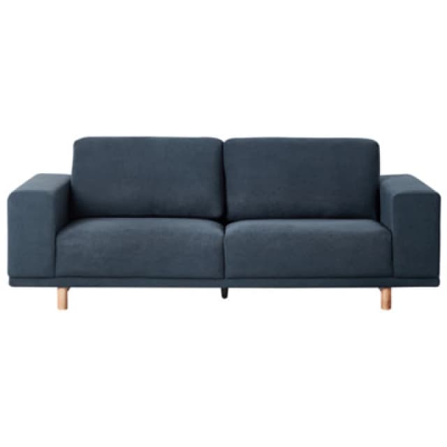 Beliani Sofa 3 Seater Nivala Fabric Dark Blue