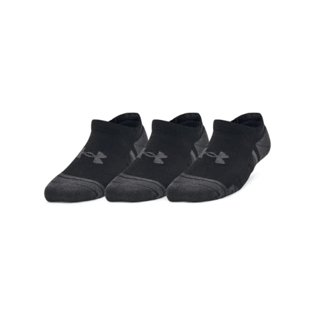 Under Armour Armour UA Performance Tech 3 Pack No Show Socks Kids - Black 1 - 6