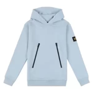 Lyle & Scott Kids Zip Pocket LB Oth Hoodie - Celestial Blue - 3/4