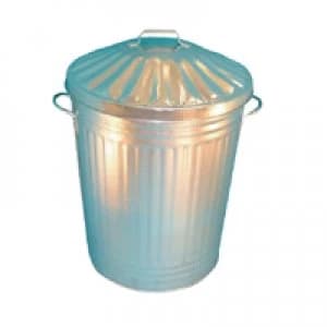 Slingsby Galvanised Dustbin With Lid 90L 344197