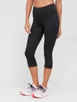 Reebok Workout Ready Capri Legging, Black Size XS Women